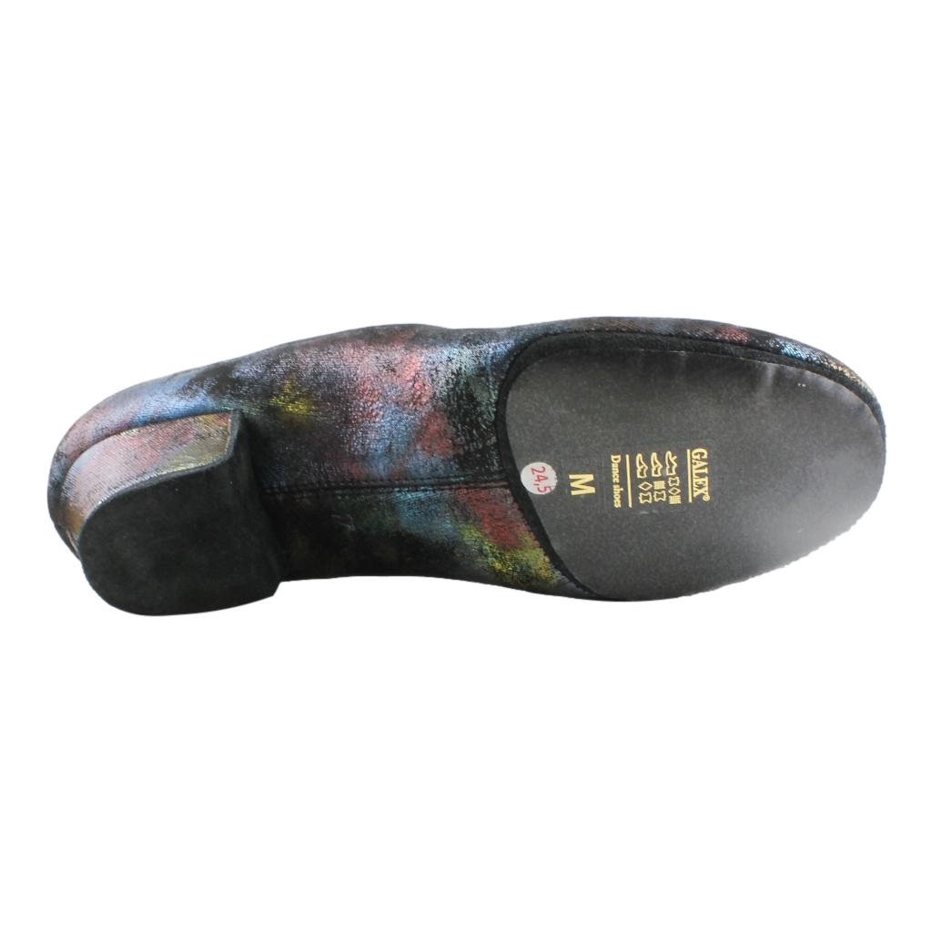 Galex 1205 Flexi, Abstract Oil, Leather, Practice Dance Shoes