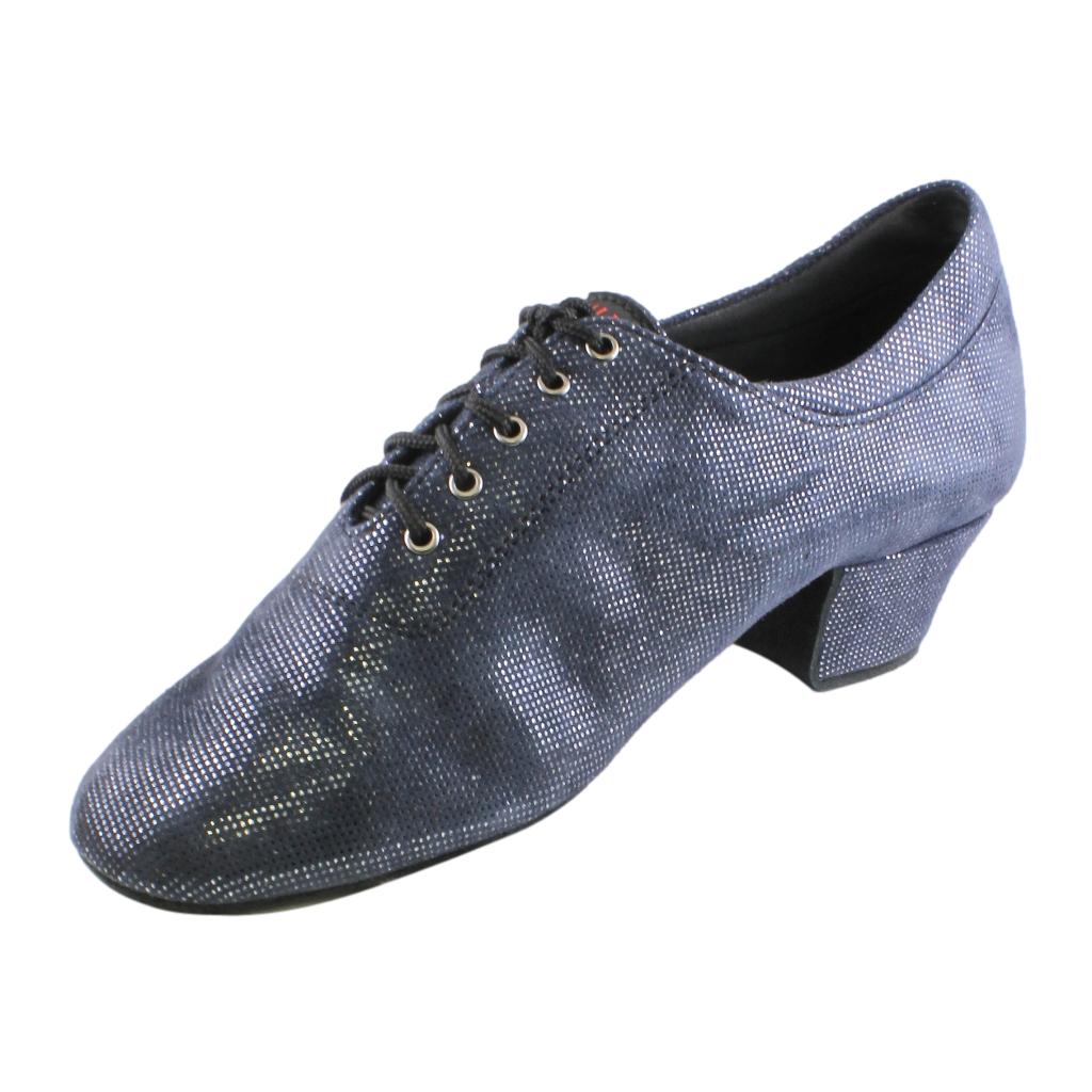 1205 Flexi, Black Shevro with Navy Blue Dots, Practice Dance Shoes