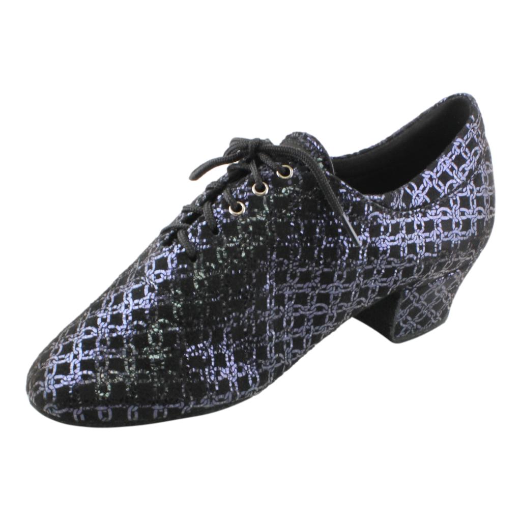 Galex 1205 Flexi, Blue Chains, Shevro Black, Practice Dance Shoes