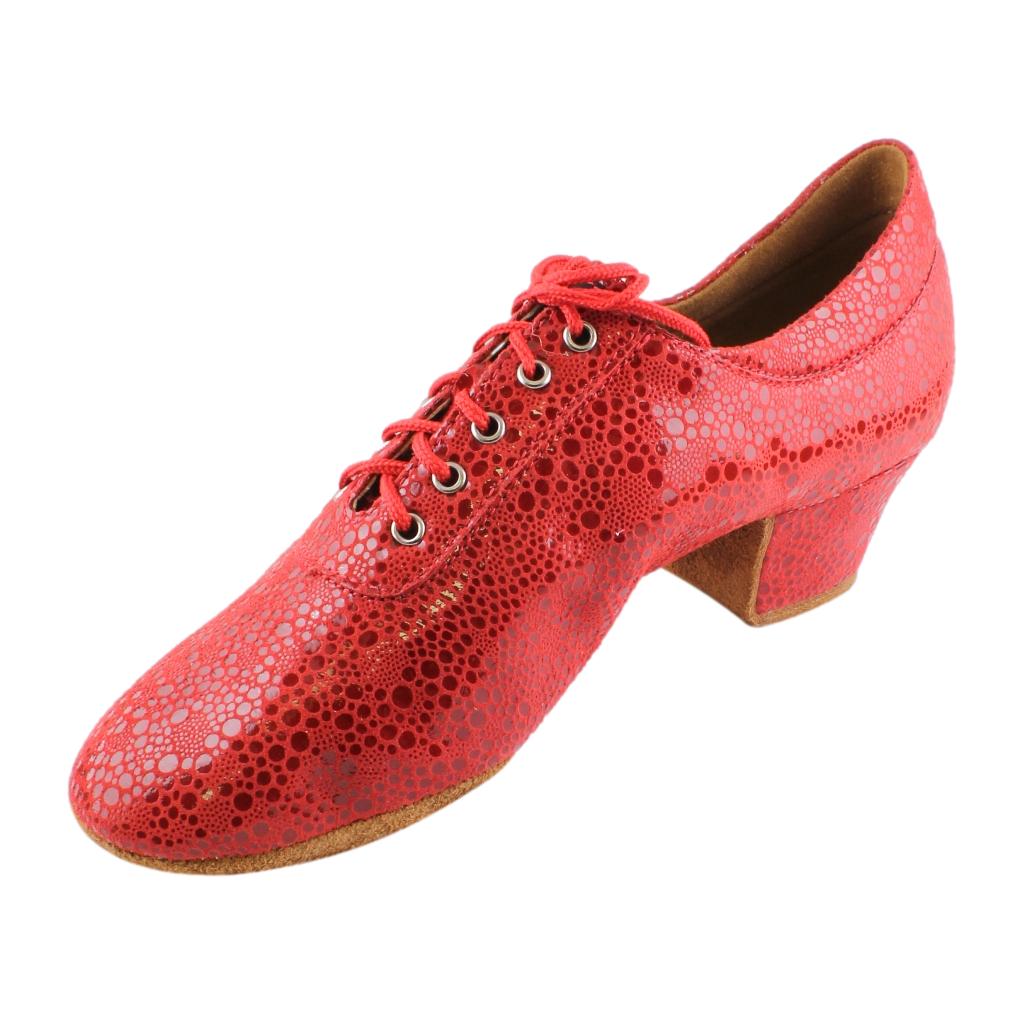 Galex 1205 Flexi, Shinny Red Drops, Leather, Practice Dance Shoes