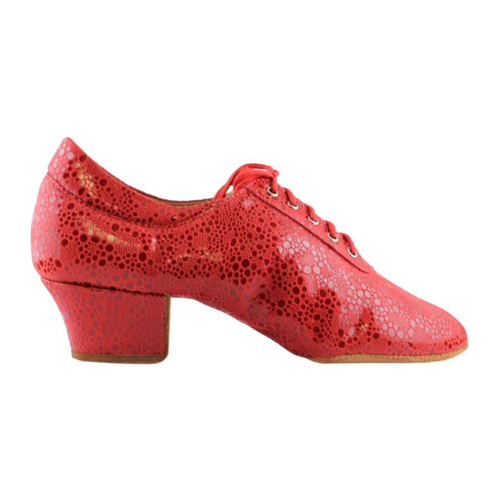 Galex 1205 Flexi, Shinny Red Drops, Leather, Practice Dance Shoes