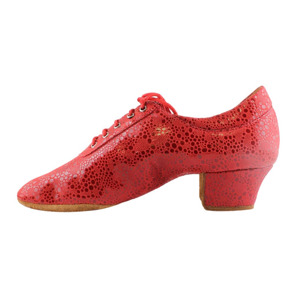 Galex 1205 Flexi, Shinny Red Drops, Leather, Practice Dance Shoes