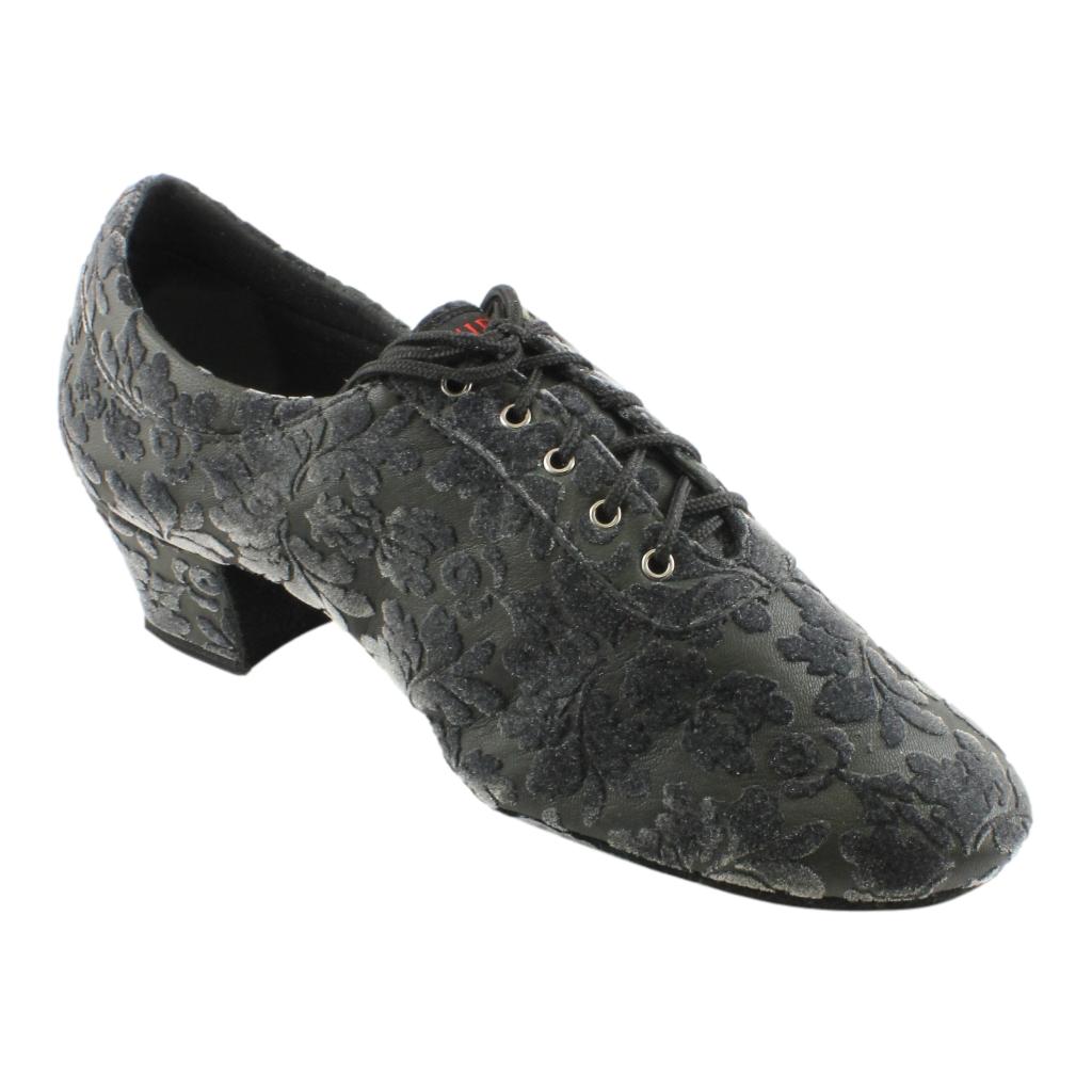 Galex 1205 Flexi, Velour Flowers, Leather, Practice Dance Shoes