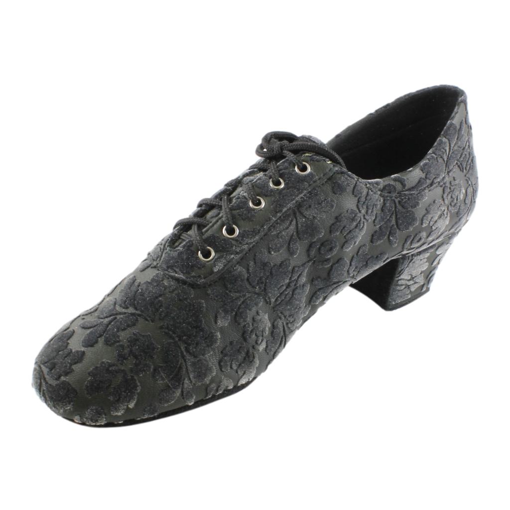 Galex 1205 Flexi, Velour Flowers, Leather, Practice Dance Shoes