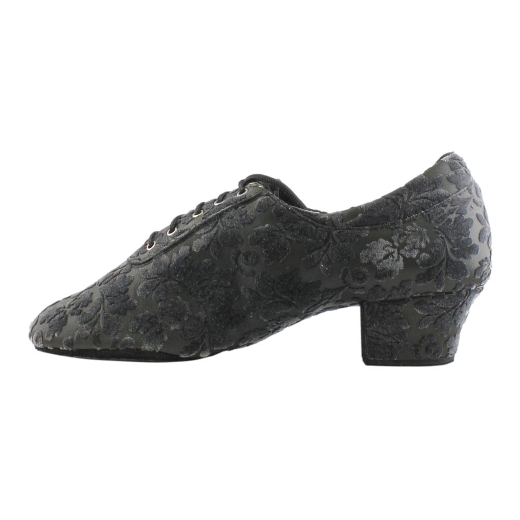 Galex 1205 Flexi, Velour Flowers, Leather, Practice Dance Shoes