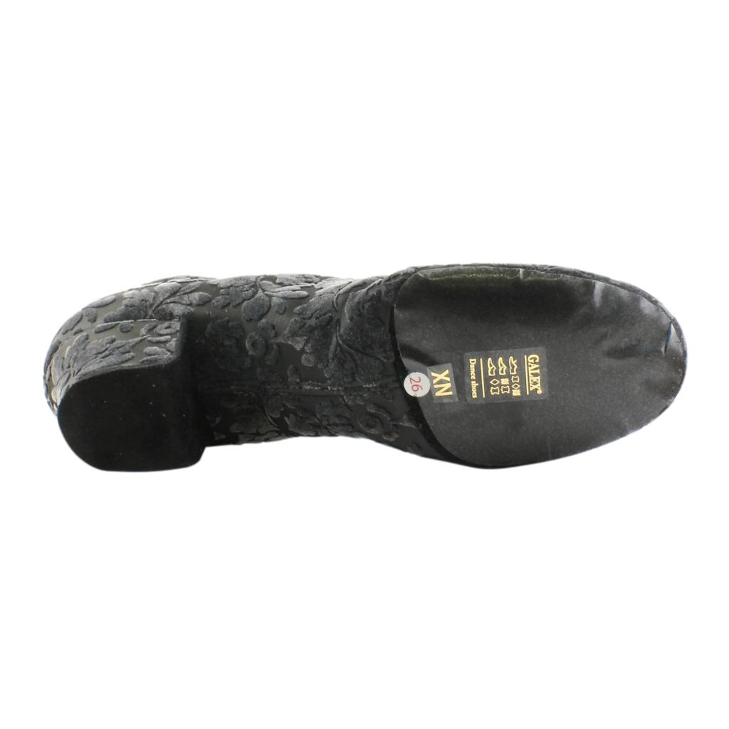 Galex 1205 Flexi, Velour Flowers, Leather, Practice Dance Shoes