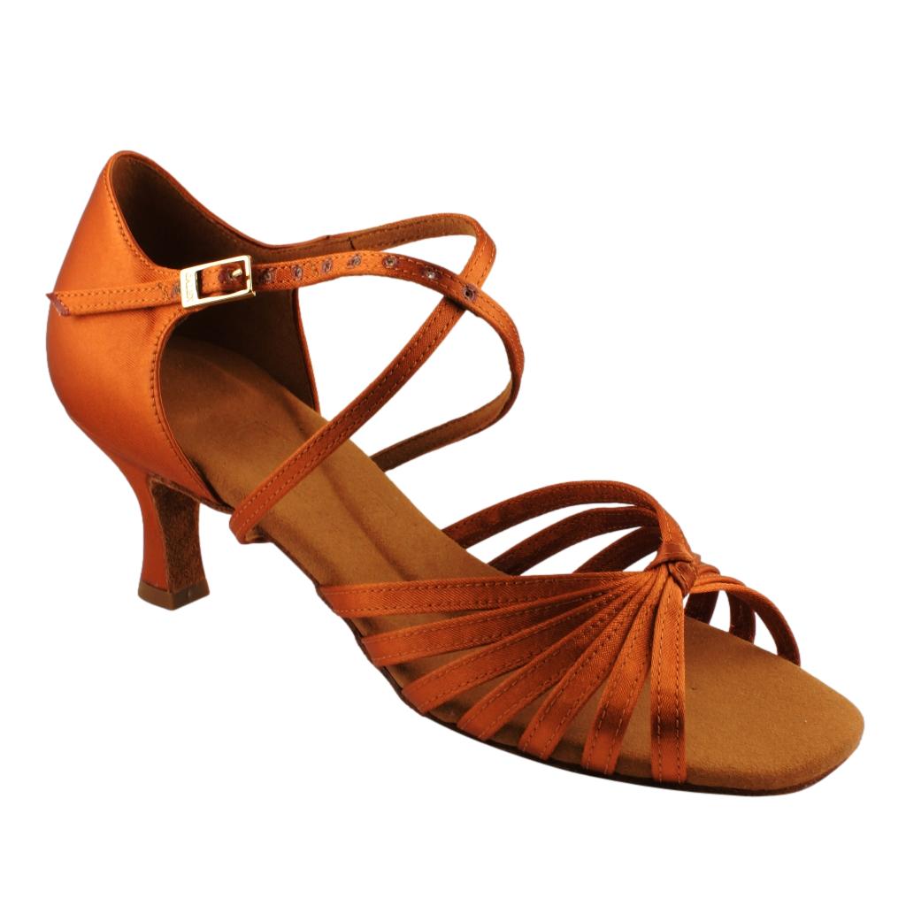Galex 2215 Irina, Heel 6cm Flare W, New Cedar Satin, Women's Latin Dance Shoes