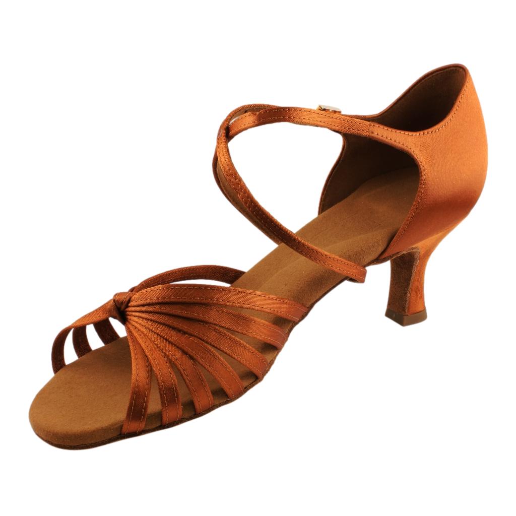 Galex 2215 Irina, Heel 6cm Flare W, New Cedar Satin, Women's Latin Dance Shoes