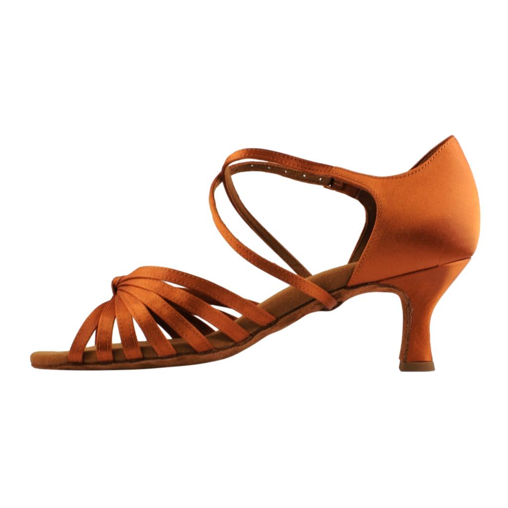 Galex 2215 Irina, Heel 6cm Flare W, New Cedar Satin, Women's Latin Dance Shoes