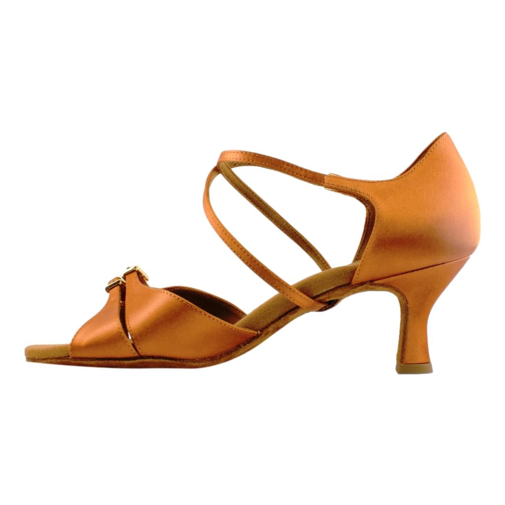 Galex 2274 Tatiana, Heel 6cm Flare W, New Cedar Satin, Women's Latin Dance Shoes