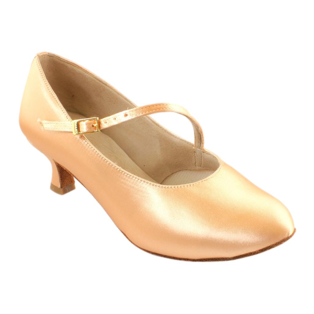 Galex 6601 Premium P, Heel 5cm Flare W, Tan, Women's Standard Dance Shoes