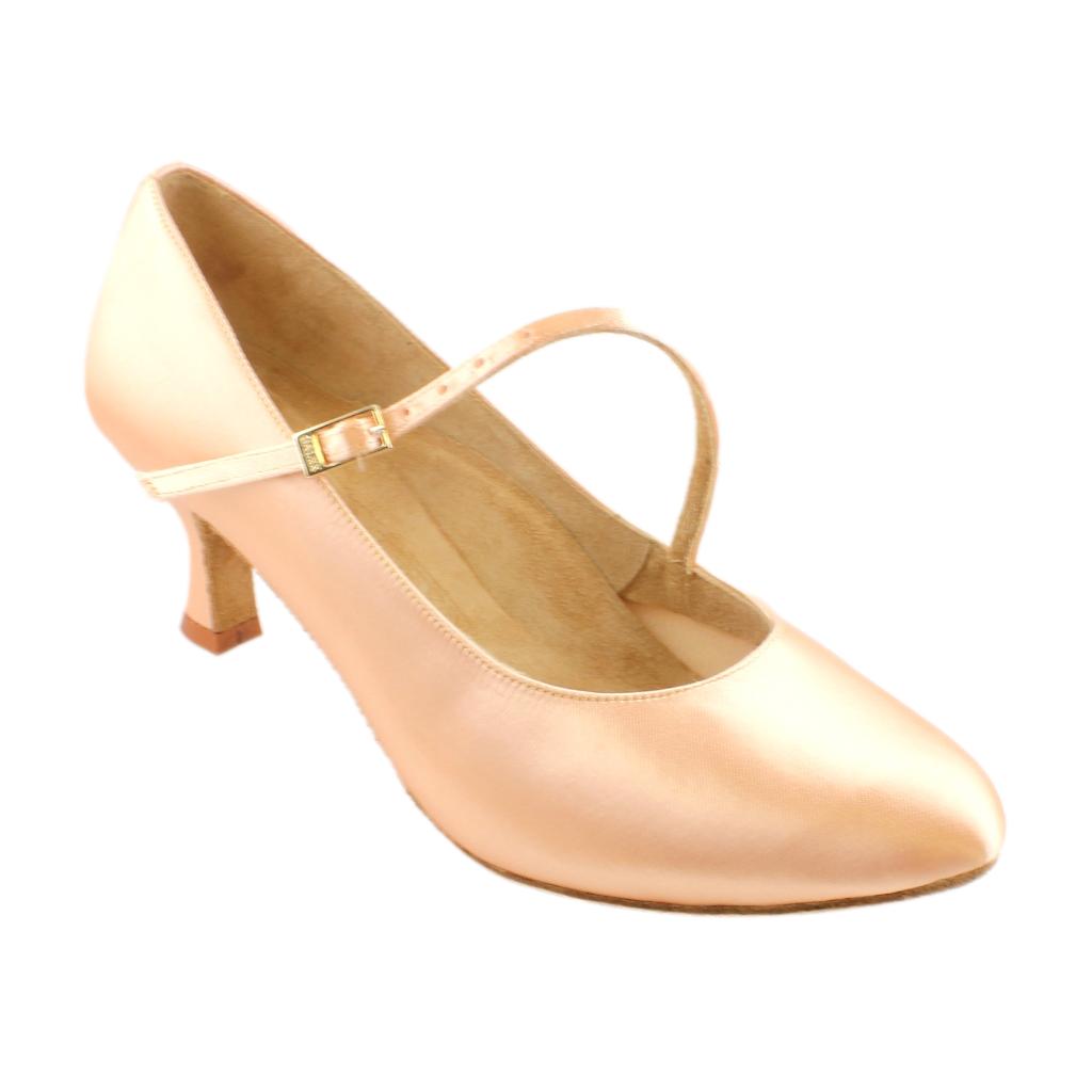 Galex 6601 Premium P, Heel 6cm Flare W, Tan, Women's Standard Dance Shoes