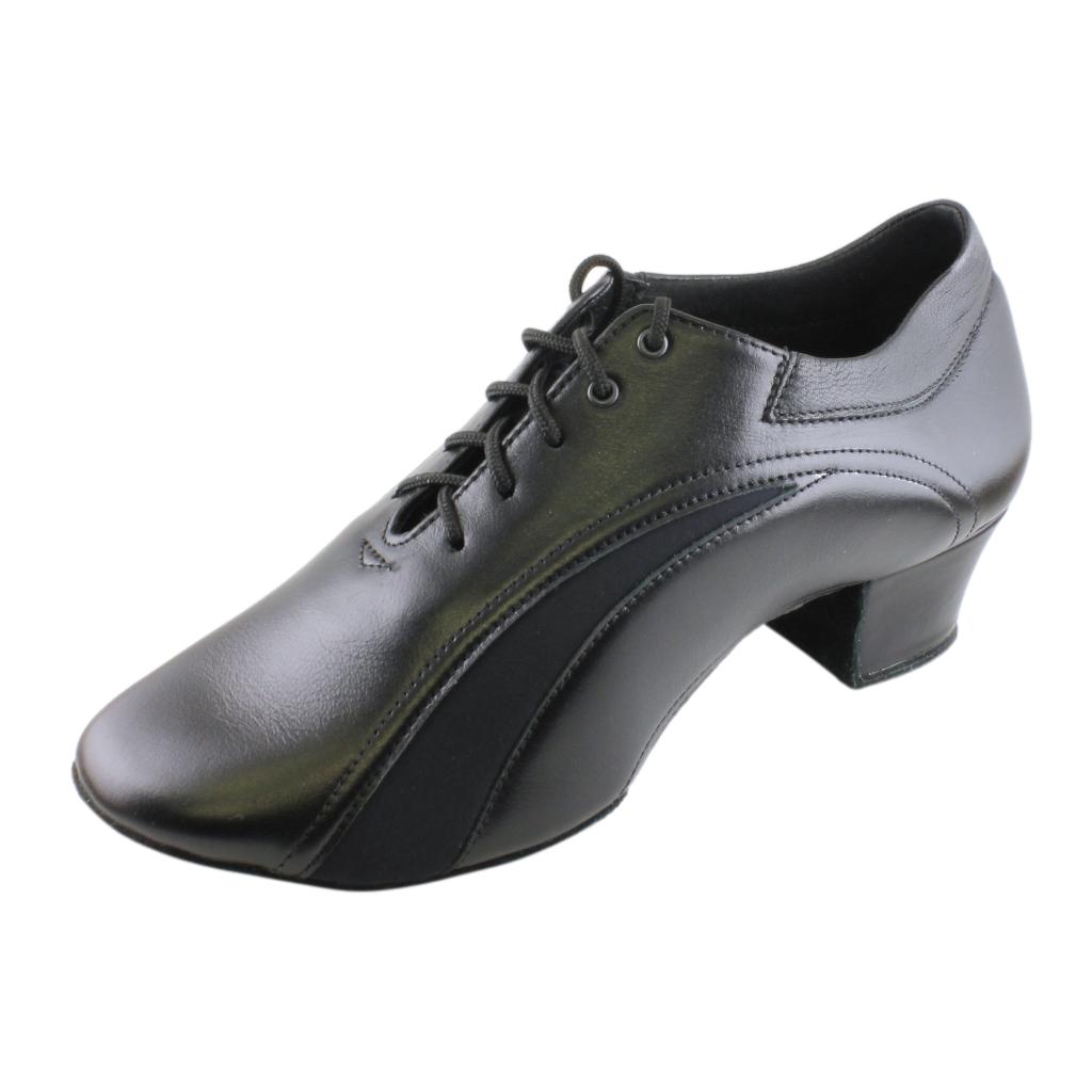 Galex 1212 Fernando, Black Leather & Neoprene, Men's Latin Dance Shoes