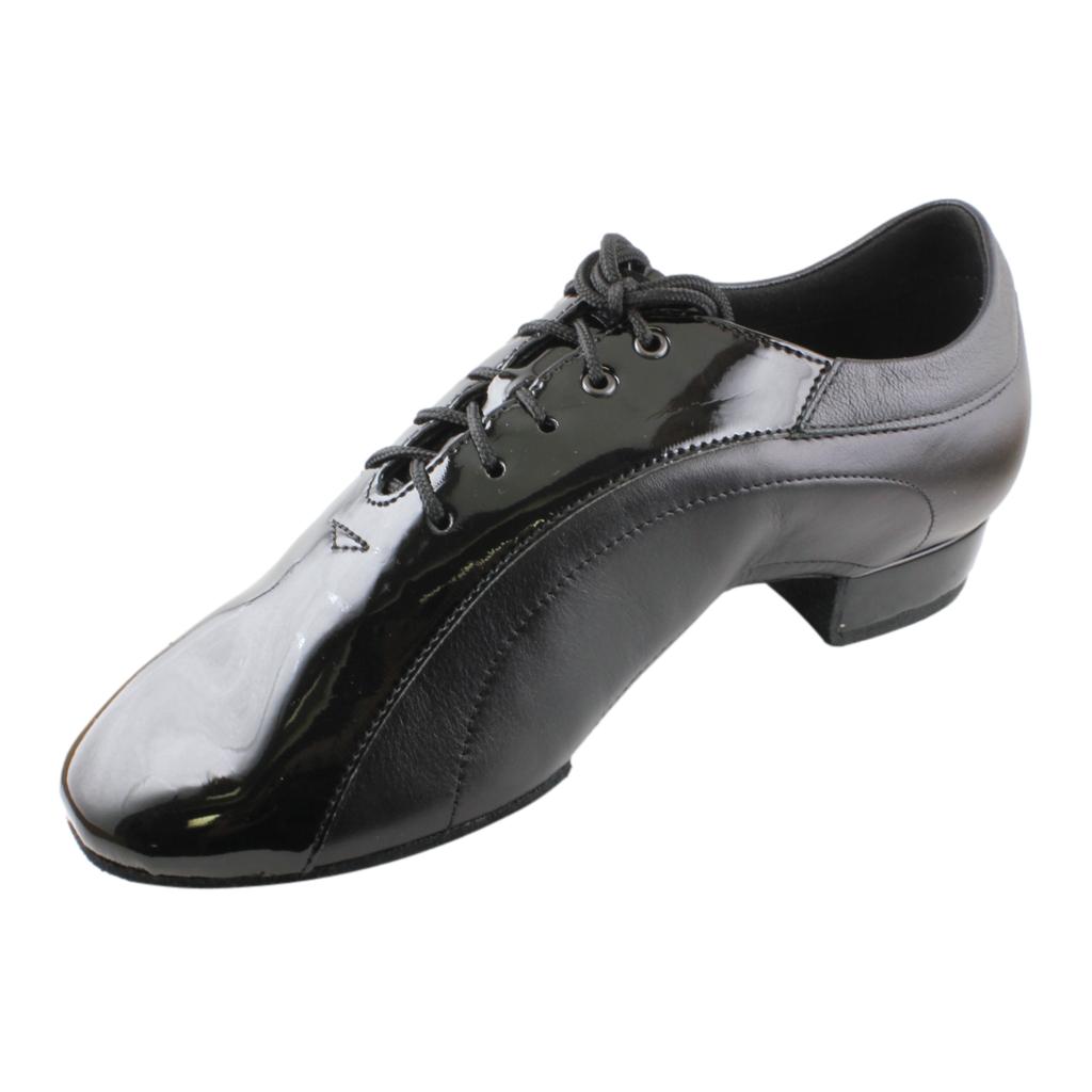 Galex 1115 Franco, Black Leather & Patent Leather, Men's Smooth Dance Shoes