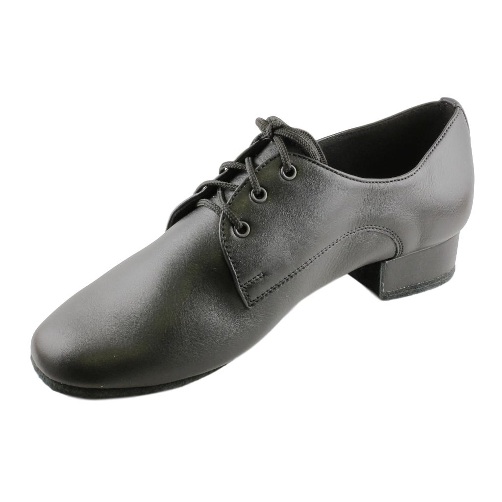 Galex Standard Dance Shoes for Boys, Model 1149 Patron, Black Leather