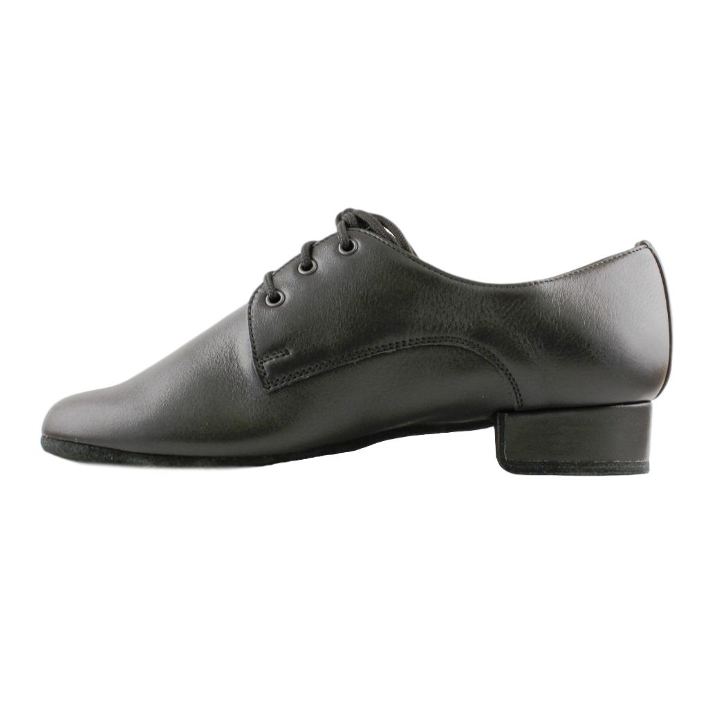 Galex Standard Dance Shoes for Boys, Model 1149 Patron, Black Leather