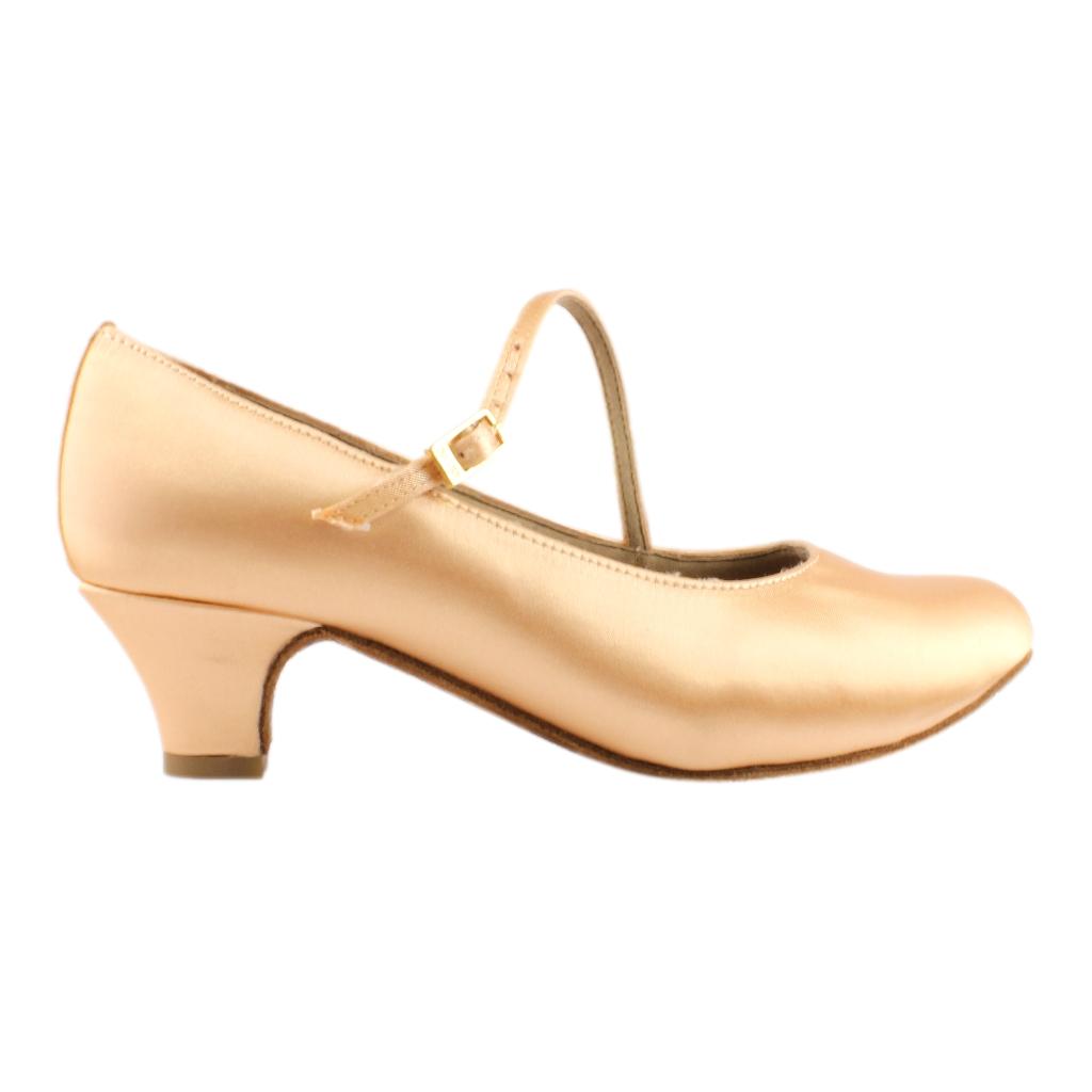 Galex 6601 Premium P, Cuban Heel. Tan, Women's Standard Dance Shoes,