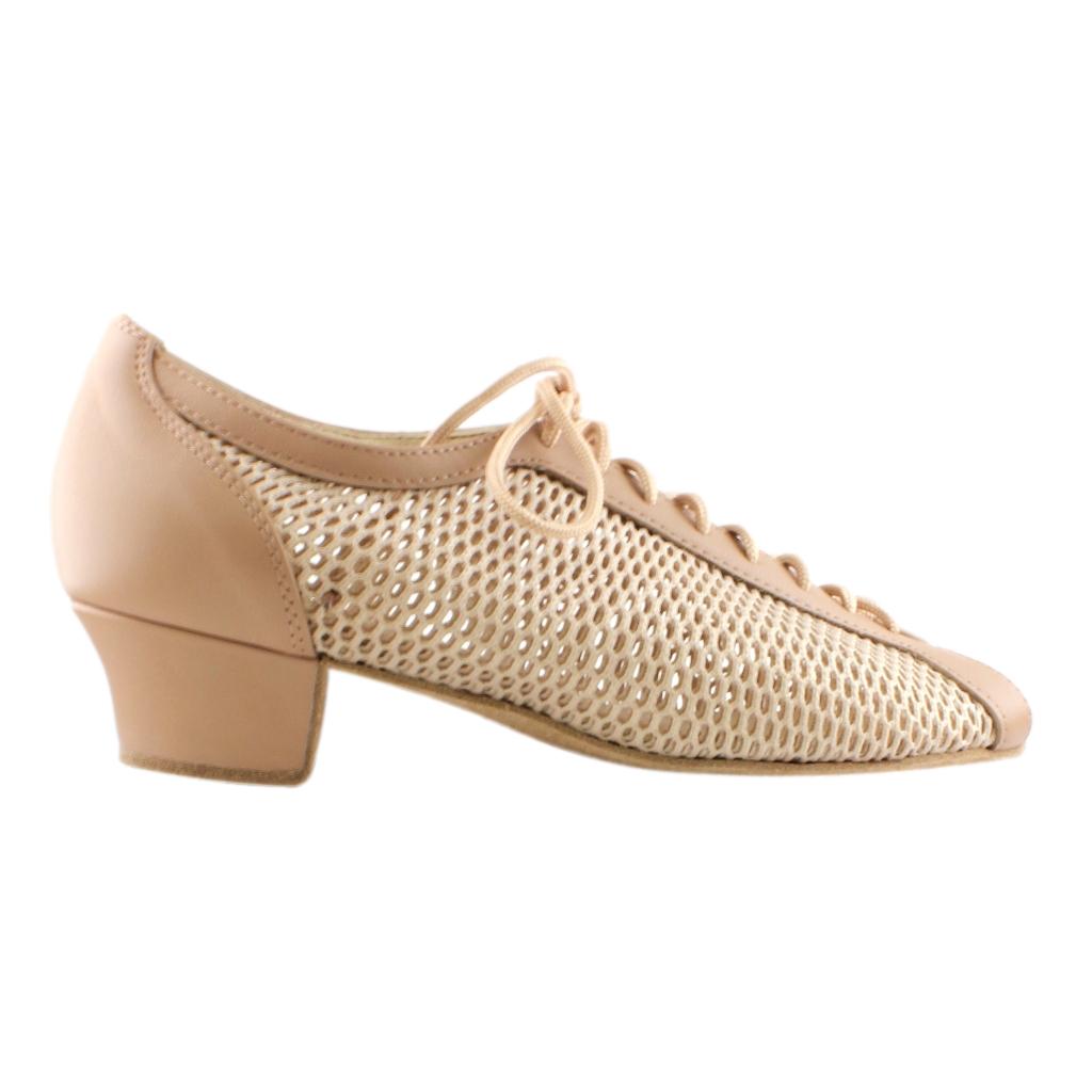 Galex Raspiro, Beige Mesh and Leather, Practice Dance Shoes