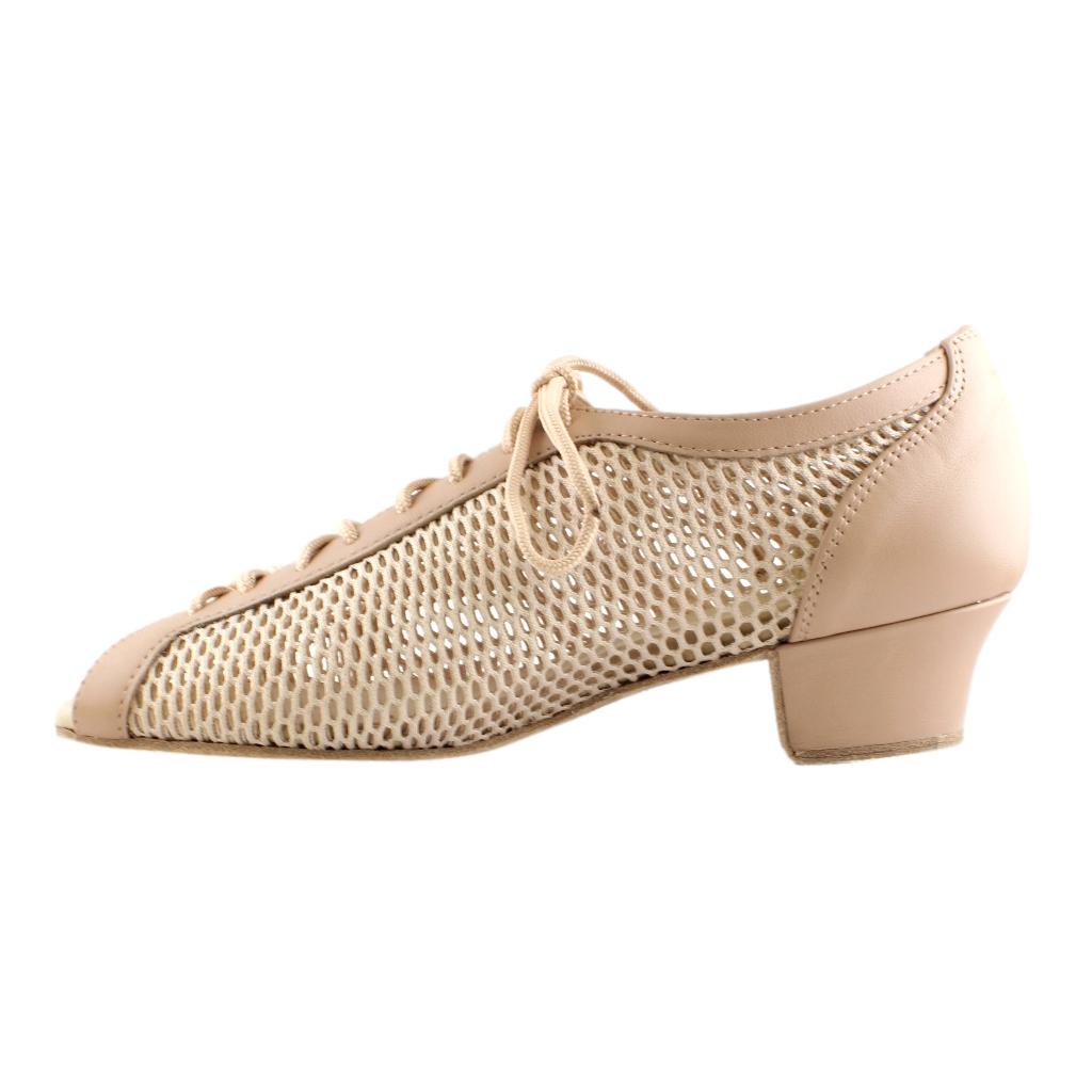 Galex Raspiro, Beige Mesh and Leather, Practice Dance Shoes