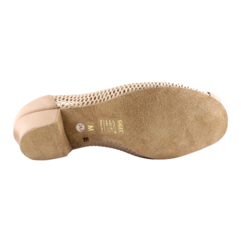 Galex Raspiro, Beige Mesh and Leather, Practice Dance Shoes