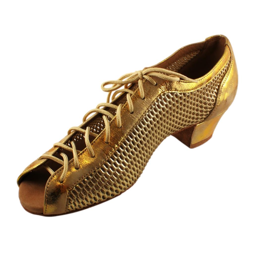 Galex Raspiro, Marble Gold Mesh & Leather, Practice Dance Shoes