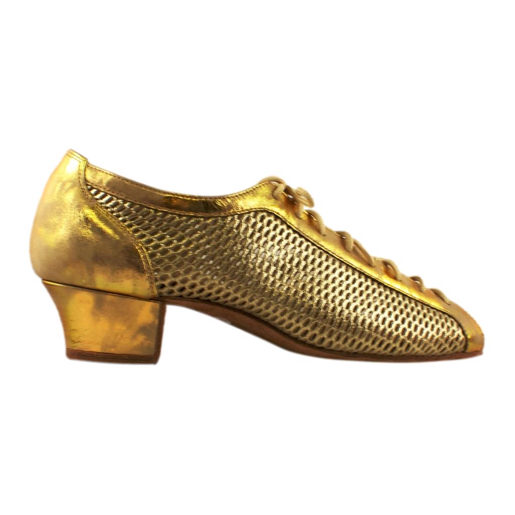Galex Raspiro, Marble Gold Mesh & Leather, Practice Dance Shoes