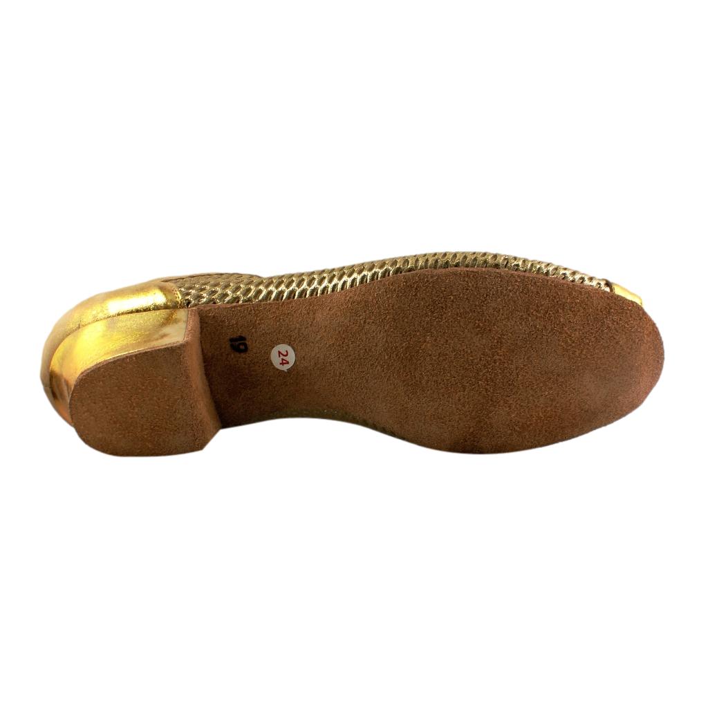 Galex Raspiro, Marble Gold Mesh & Leather, Practice Dance Shoes