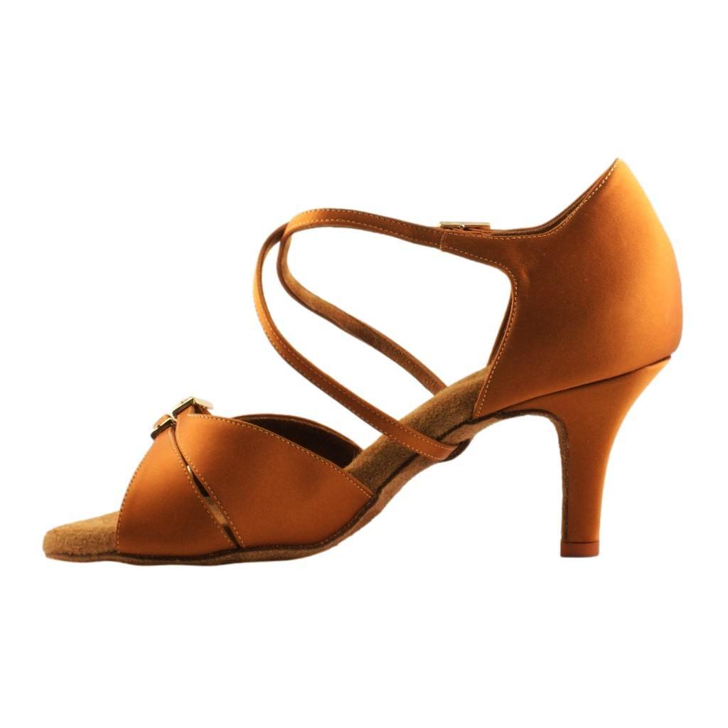 Galex 2274 Tatiana, Heel 7cm Slim, New Cedar Satin, Women's Latin Dance Shoes
