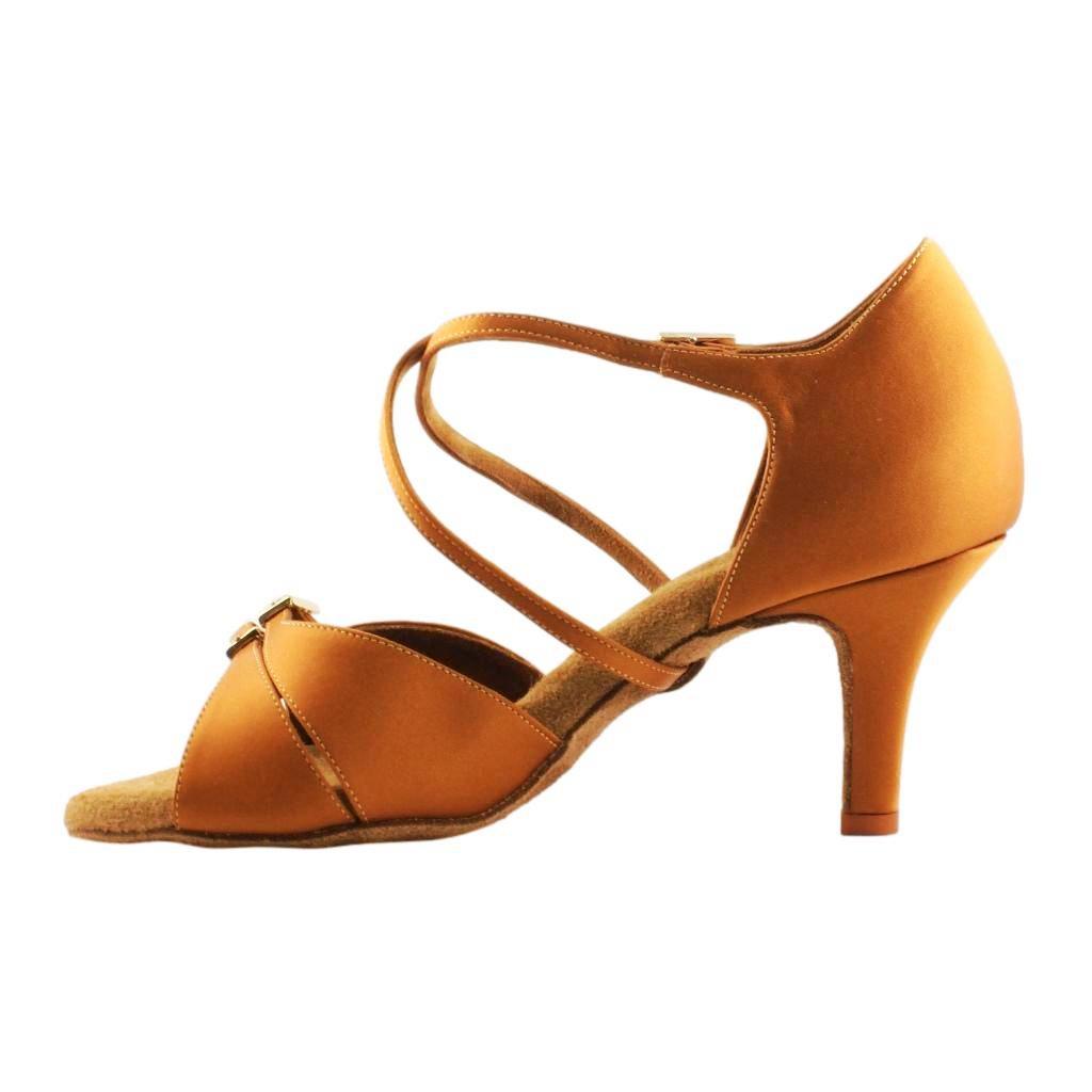 Galex 2274 Tatiana, Heel 7cm Slim, Gold Cedar, Women's Latin Dance Shoes