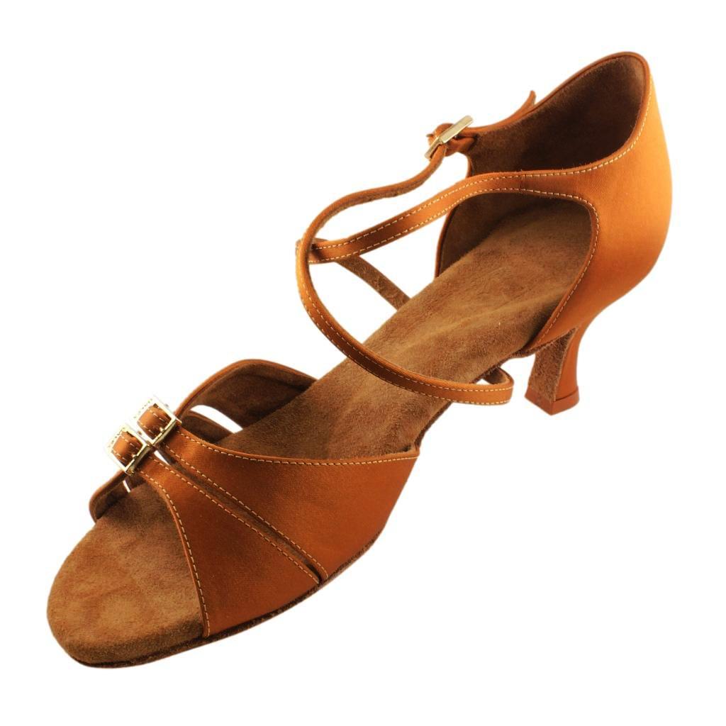 Galex 2274 Tatiana, Heel 6cm Flare W, Cedar Satin, Women's Latin Dance Shoes
