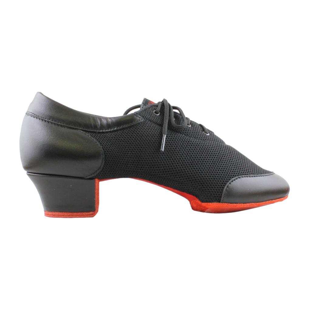 Galex 4000 Vento, Black Leather & Mesh, Red Sole, Practice Dance Shoes