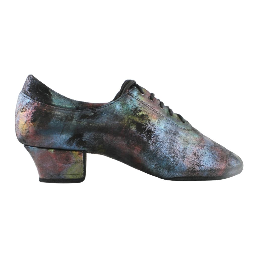 Galex 1205 Flexi, Abstract Oil, Leather, Practice Dance Shoes
