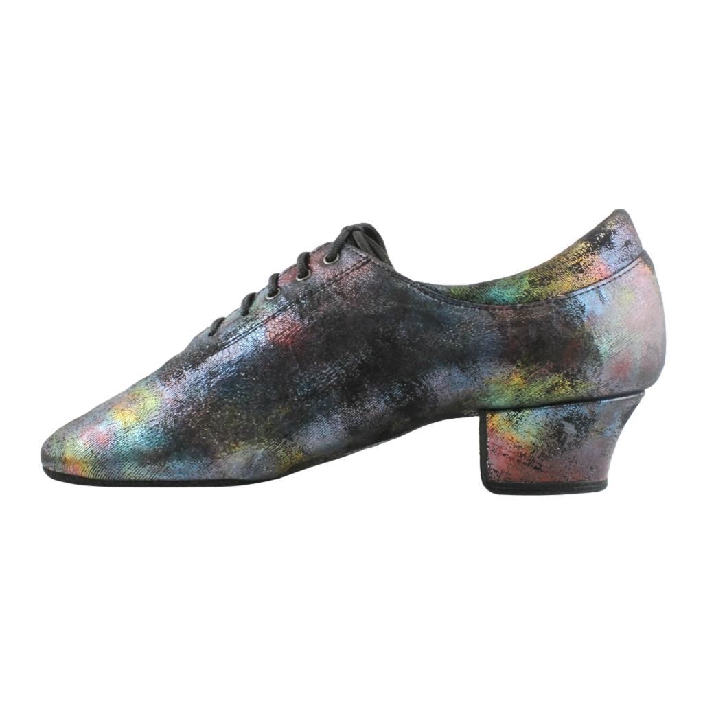Galex 1205 Flexi, Abstract Oil, Leather, Practice Dance Shoes