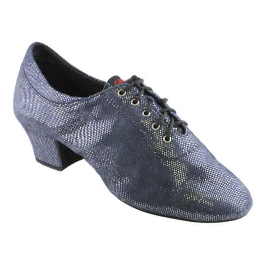 1205 Flexi, Black Shevro with Navy Blue Dots, Practice Dance Shoes