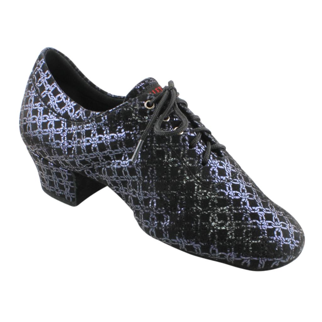 Galex 1205 Flexi, Blue Chains, Shevro Black, Practice Dance Shoes