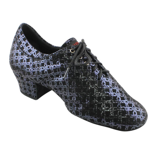 Galex 1205 Flexi, Blue Chains, Shevro Black, Practice Dance Shoes