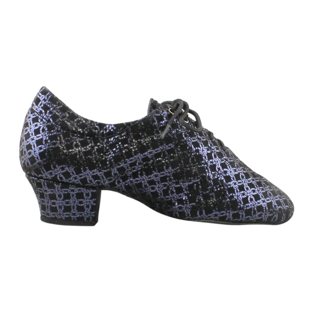 Galex 1205 Flexi, Blue Chains, Shevro Black, Practice Dance Shoes