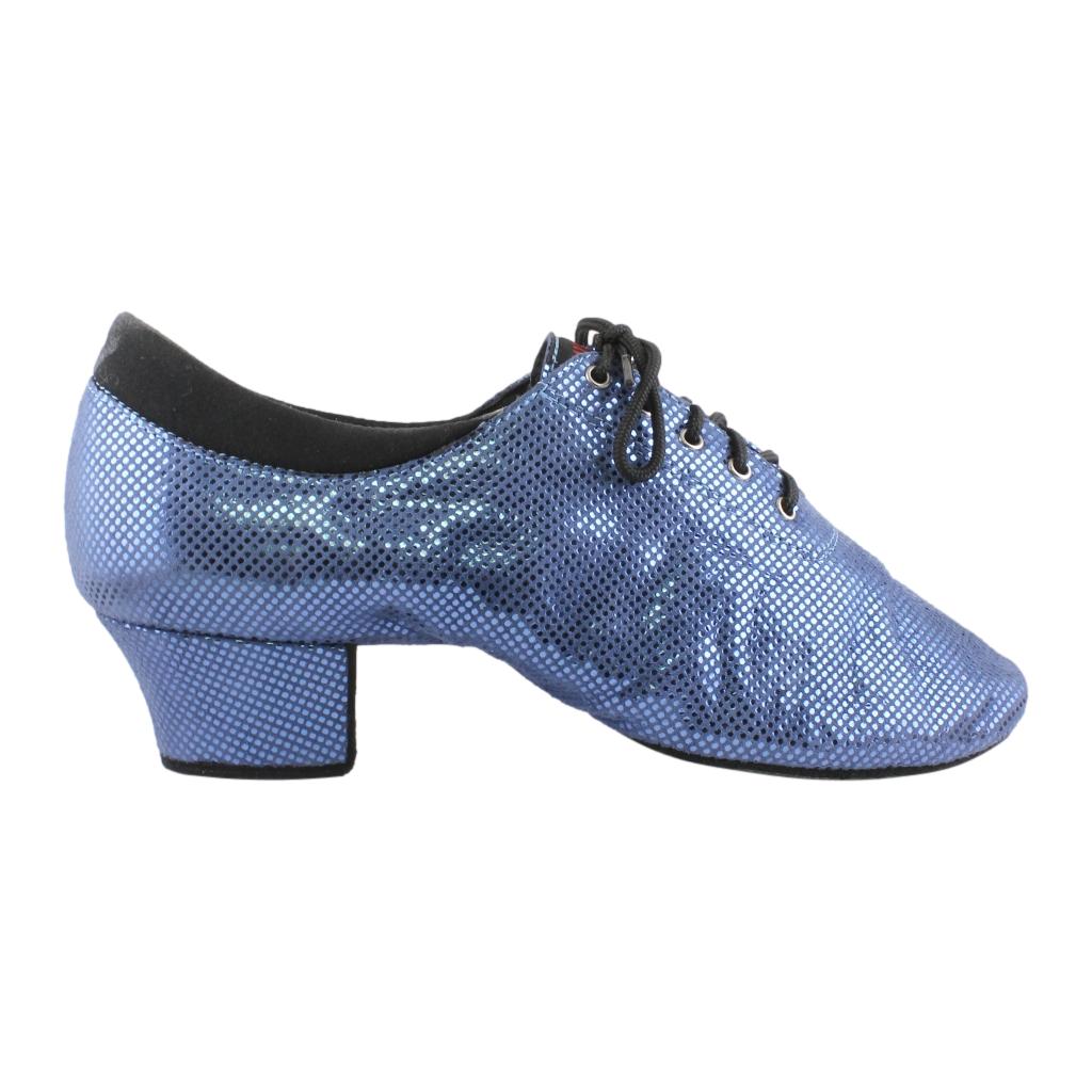 Galex 1205 Flexi, Shevro with Blue Yonder Large Dots, Practice Dance Shoes