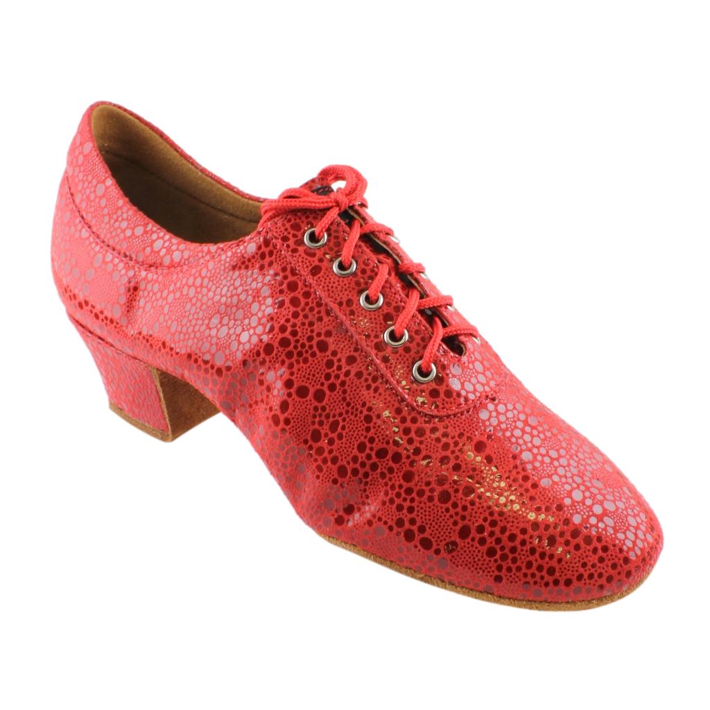 Galex 1205 Flexi, Shinny Red Drops, Leather, Practice Dance Shoes