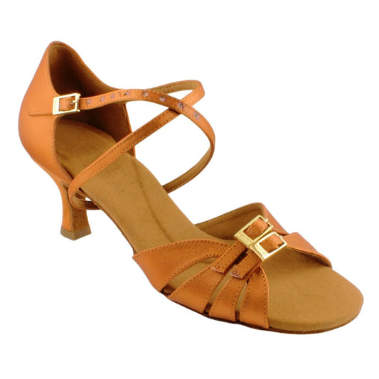 Galex 2274 Tatiana, Heel 6cm Flare W, New Cedar Satin, Women's Latin Dance Shoes