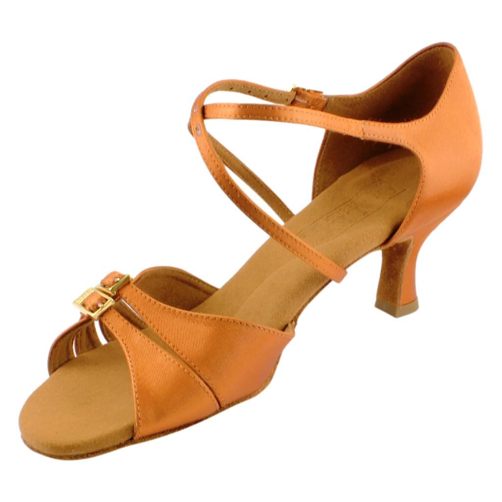 Galex 2274 Tatiana, Heel 6cm Flare W, New Cedar Satin, Women's Latin Dance Shoes