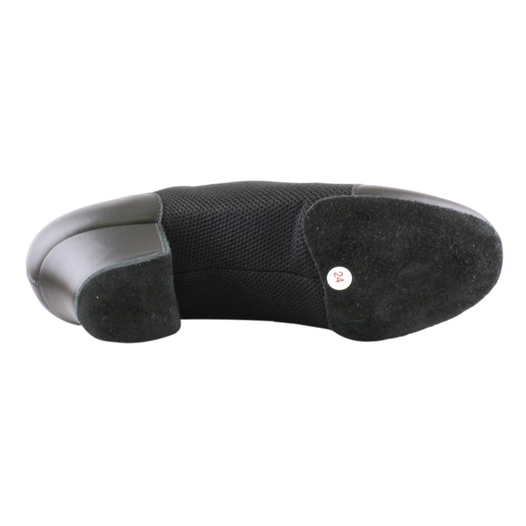 Practice Latin Dance Shoes, Model 4000 Vento, Black Leather Mash