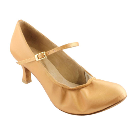 Galex 6621 Natali-N, Heel 6cm Flare W, Tan, Women's Standard Dance Shoes