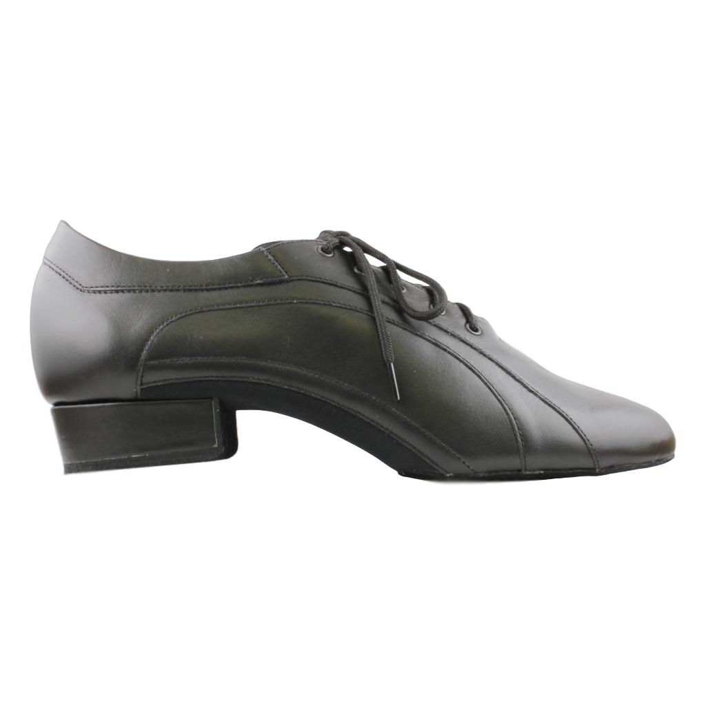 Galex American Smooth Dance Shoes for Men, Model 1115 Franco, Black Leather