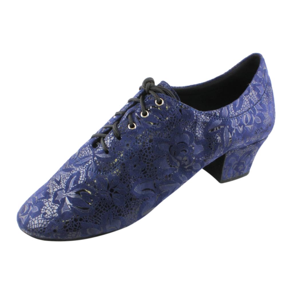 Galex 1205 Flexi, Navy Blue Lace, Leather, Practice Dance Shoes