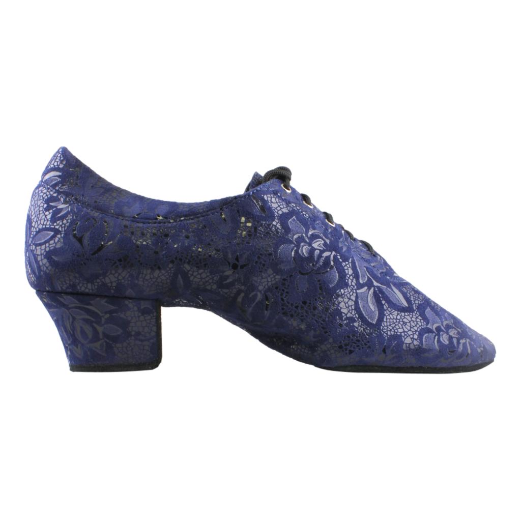 Galex 1205 Flexi, Navy Blue Lace, Leather, Practice Dance Shoes