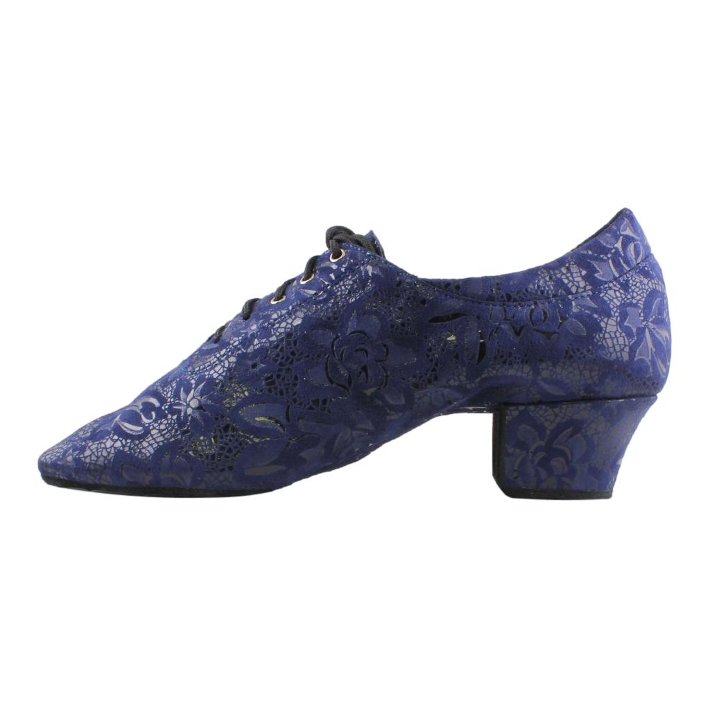 Galex 1205 Flexi, Navy Blue Lace, Leather, Practice Dance Shoes