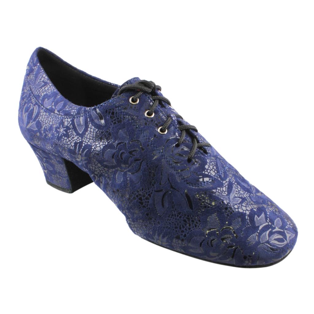 Galex 1205 Flexi, Navy Blue Lace, Leather, Practice Dance Shoes