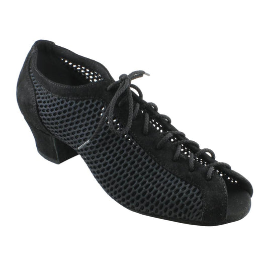 Galex Raspiro, Black Mesh & Suede, Practice Dance Shoes