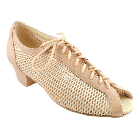 Galex Raspiro, Beige Mesh and Leather, Practice Dance Shoes